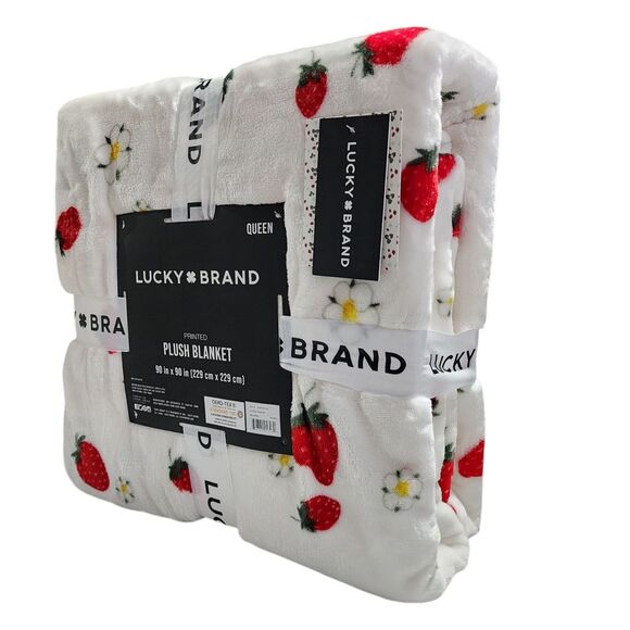 Lucky Brand Queen Size Spring Floral Garden Cozy Plush Blanket 90x90in Multi‎ - Picture 6 of 10